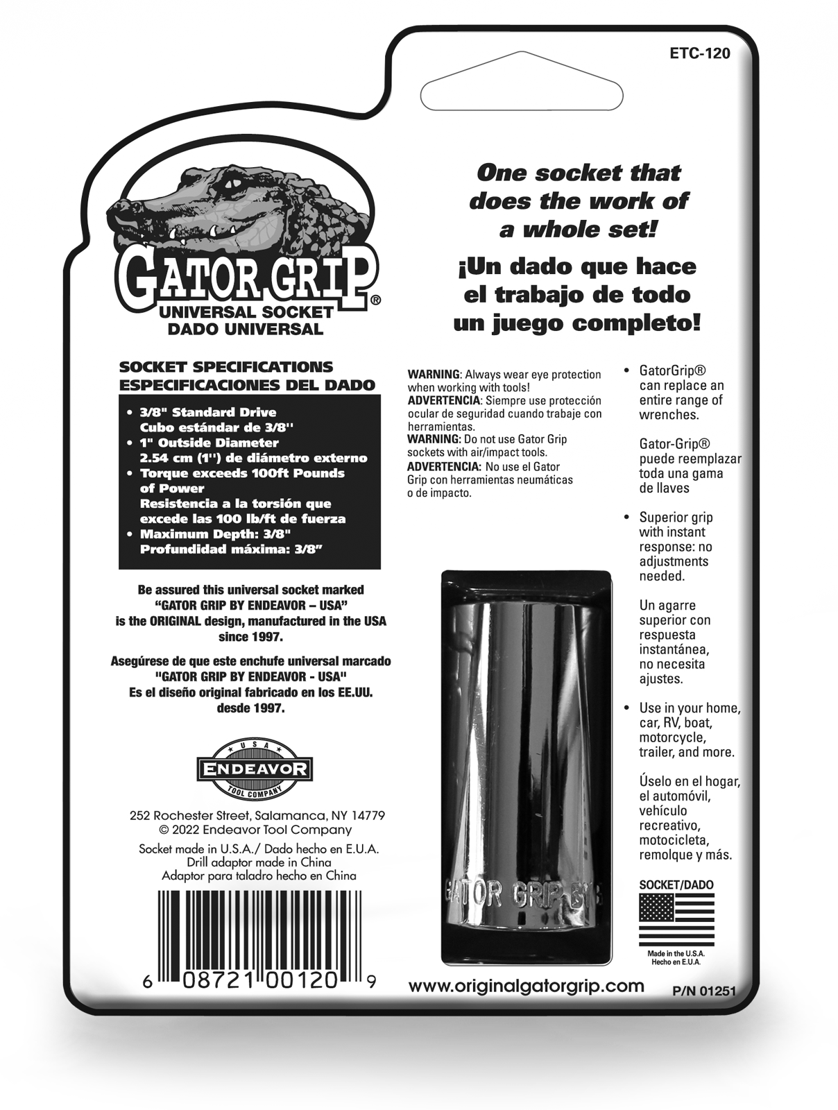 ETC-120 Gator Grip Back Photo